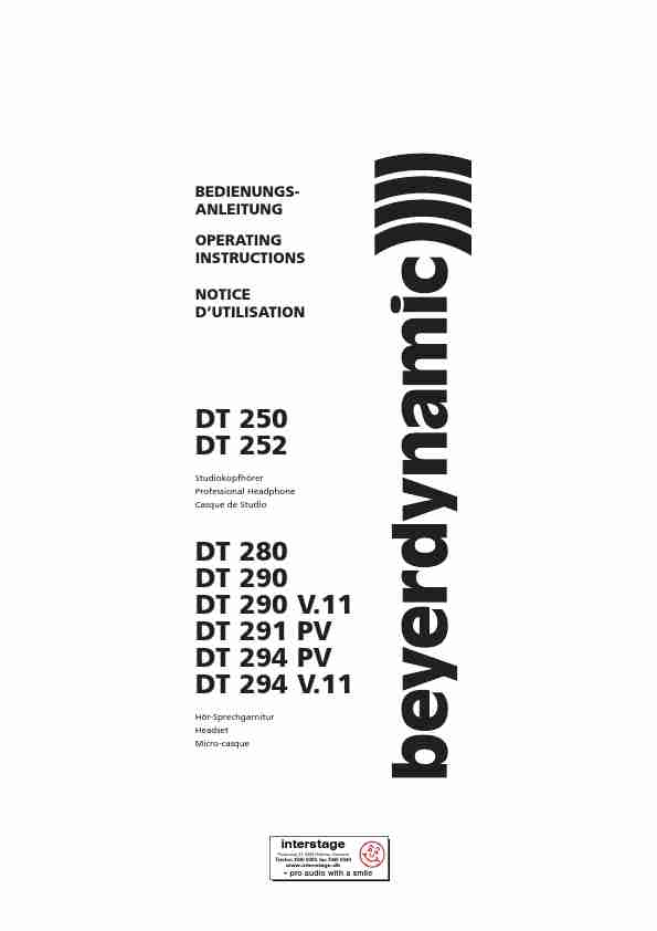 Beyerdynamic Headphones DT 290-page_pdf